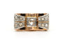 Bague 60 Bague Art déco en or jaune et blanc 18 carats sertie de diamants 58 Facettes 23502