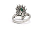 Bague 52 Bague années 70 en or blanc, émeraude et diamants 58 Facettes 23539