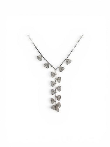 Collier Collier à motifs en or blanc 18 carats et diamants 58 Facettes Col