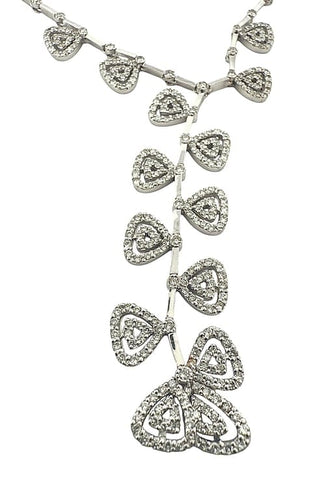 Collier Collier à motifs en or blanc 18 carats et diamants 58 Facettes Col