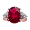 Bague 54 Bague en or blanc 18 carats avec rubis 2,04 ct et diamants 58 Facettes 8021 A
