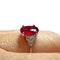 Bague 54 Bague en or blanc 18 carats avec rubis 2,04 ct et diamants 58 Facettes 8021 A