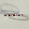 Bague 53 Alliance tour complet en or blanc, rubis et diamants 58 Facettes 310 50068