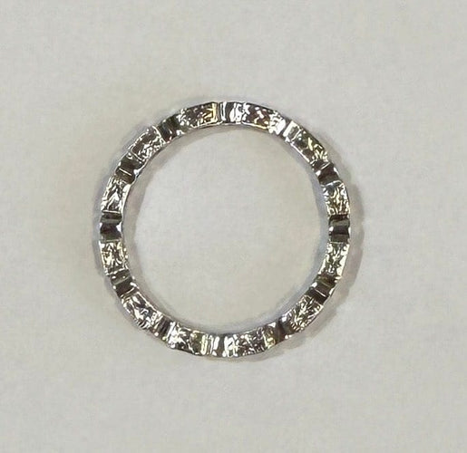 Bague 53 Alliance tour complet en or blanc, rubis et diamants 58 Facettes 310 50068