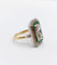 Bague 49.5 Bague marquise Art déco en or 18k et platine, diamants et émeraudes 58 Facettes A06751