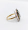 Bague 49.5 Bague marquise Art déco en or 18k et platine, diamants et émeraudes 58 Facettes A06751