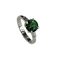 Bague 53 Solitaire - Bague en or blanc avec tourmaline verte et diamants 58 Facettes 417 50434