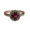 Bague 55 Bague entourage spinelle rose en or 750 et diamants 58 Facettes 417 50441