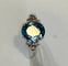 Bague 56 Solitaire - Bague en or blanc avec zircon bleu et diamants 58 Facettes 417 50334