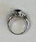 Bague 56 Solitaire - Bague en or blanc avec zircon bleu et diamants 58 Facettes 417 50334
