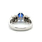 Bague 57 Bague en or blanc 18 carats, saphir bleu et diamants baguette 58 Facettes 50434