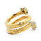 Bracelet Bracelet serpent Tubogas en or jaune serti de diamants, de rubis et d'émeraudes 58 Facettes 22478