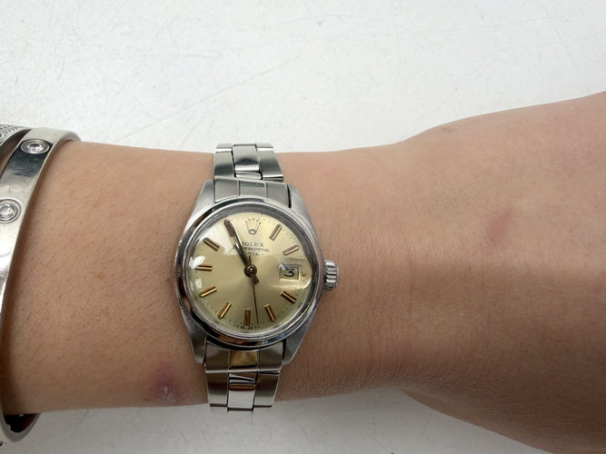 Montre vintage montre ROLEX lady date 6917 acier 26mm bracelet oyster autimatique 58 Facettes 273363