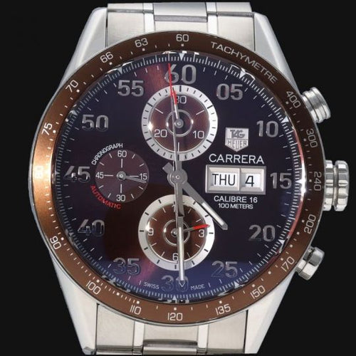 Montre TAG Heuer Carrera - Montre chronographe Calibre 16 en acier 58 Facettes MT45881
