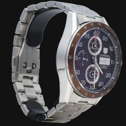 Montre TAG Heuer Carrera - Montre chronographe Calibre 16 en acier 58 Facettes MT45881