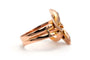 Bague 55 Bague Art nouveau en or jaune 18 carats avec rubis et diamants taille rose 58 Facettes 23142