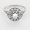 Bague 55 Élégante bague de style Art Déco en or blanc et diamants 58 Facettes B260008
