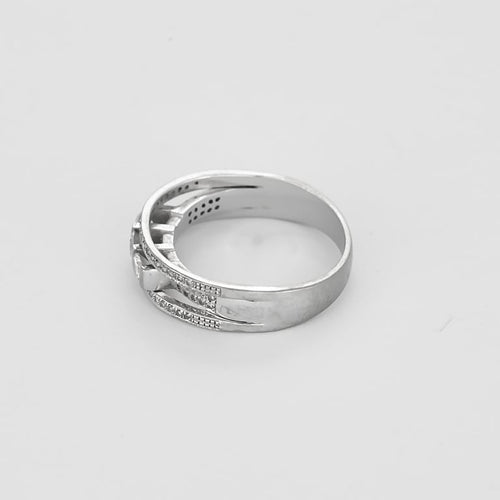 Bague 53 Bague Trilogie en or blanc et diamants 58 Facettes B260017