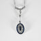 Collier Ravissant collier de style Art Deco en or blanc et saphir de synthèse 58 Facettes B260111