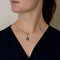Collier Ravissant collier de style Art Deco en or blanc et saphir de synthèse 58 Facettes B260111