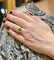 Bague 49 Compagnie des gemmes - Bague en or jaune 18 carats, saphir vert et diamants 58 Facettes Cdg