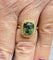 Bague 49 Compagnie des gemmes - Bague en or jaune 18 carats, saphir vert et diamants 58 Facettes Cdg
