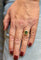 Bague 49 Compagnie des gemmes - Bague en or jaune 18 carats, saphir vert et diamants 58 Facettes Cdg