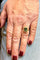 Bague 49 Compagnie des gemmes - Bague en or jaune 18 carats, saphir vert et diamants 58 Facettes Cdg
