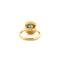 Bague 49 Compagnie des gemmes - Bague en or jaune 18 carats, saphir vert et diamants 58 Facettes Cdg