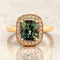 Bague 49 Compagnie des gemmes - Bague en or jaune 18 carats, saphir vert et diamants 58 Facettes Cdg