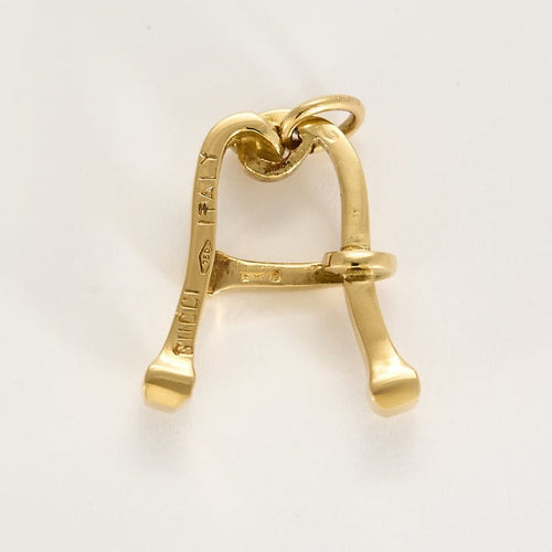 Pendentif Gucci Vintage - Pendentif lettre A en or jaune 18K 58 Facettes BIA1312X2