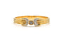Bague 56 Bague contemporaine en or jaune 18 carats et diamants 58 Facettes 23544