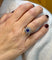 Bague 52 Bague fleur ancienne en or blanc 18 carats, diamants et saphir 58 Facettes 90830/ac12717