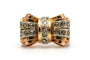 Bague 53 Bague Art déco sertie de diamants taille rose en or jaune 18 carats 58 Facettes 23520