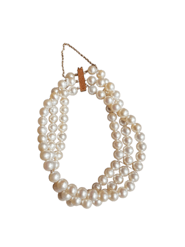 Bracelet Bracelet 3 rangs perles de culture en or 18K 58 Facettes 933