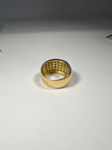 Bague 51 Bague bandeau en or jaune 18 carats et diamants 58 Facettes 280