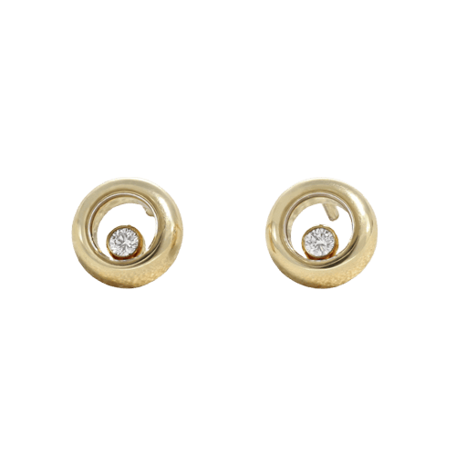 Chopard Happy Diamonds Icons - Puces d'oreilles en or jaune et diamants
