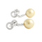 Boucles d'oreilles Boucles d'oreilles pendants en or blanc, perles et diamants 58 Facettes 661D00003