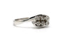 Bague 55 Bague années 70 en or blanc 18 carats sertie de diamants 58 Facettes 23337