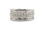 Bague 52 Bague contemporaine en or blanc 18 carats sertie de diamants 58 Facettes B818