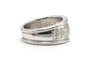Bague 52 Bague contemporaine en or blanc 18 carats sertie de diamants 58 Facettes B818