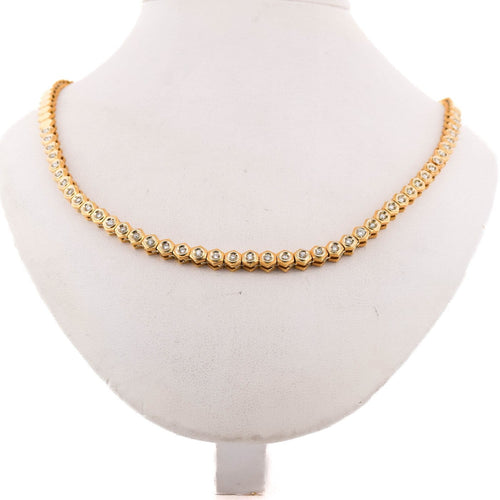 Collier Collier vintage - Collier en or jaune 18 ct et diamants 58 Facettes CL108 (00249)