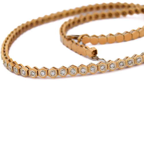 Collier Collier vintage - Collier en or jaune 18 ct et diamants 58 Facettes CL108 (00249)