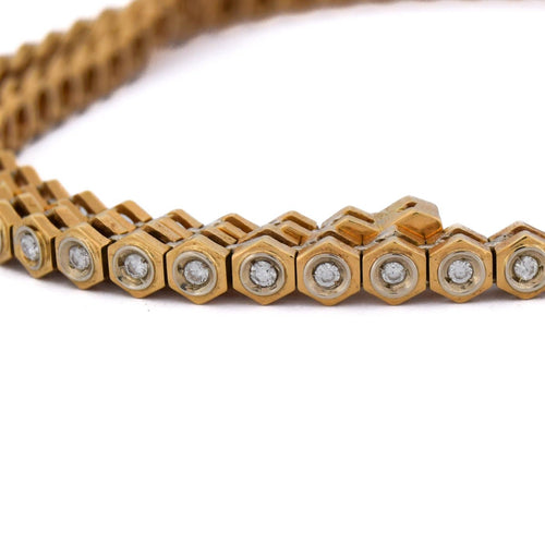 Collier Collier vintage - Collier en or jaune 18 ct et diamants 58 Facettes CL108 (00249)