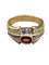 Bague 62 Bague vintage en or jaune 18 ct, rubis et diamants 58 Facettes CV-014