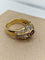 Bague 62 Bague vintage en or jaune 18 ct, rubis et diamants 58 Facettes CV-014