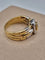Bague 62 Bague vintage flexible en or blanc et or jaune 18 ct, saphir 58 Facettes CV-015