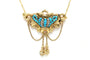 Collier Napoléon III - Collier en or jaune, perles et turquoises 58 Facettes 23352