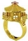 Bague 52 Tournaire Pagode - Bague en or jaune 58 Facettes 123577.03