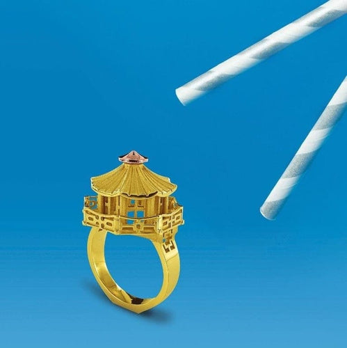 Bague 52 Tournaire Pagode - Bague en or jaune 58 Facettes 123577.03